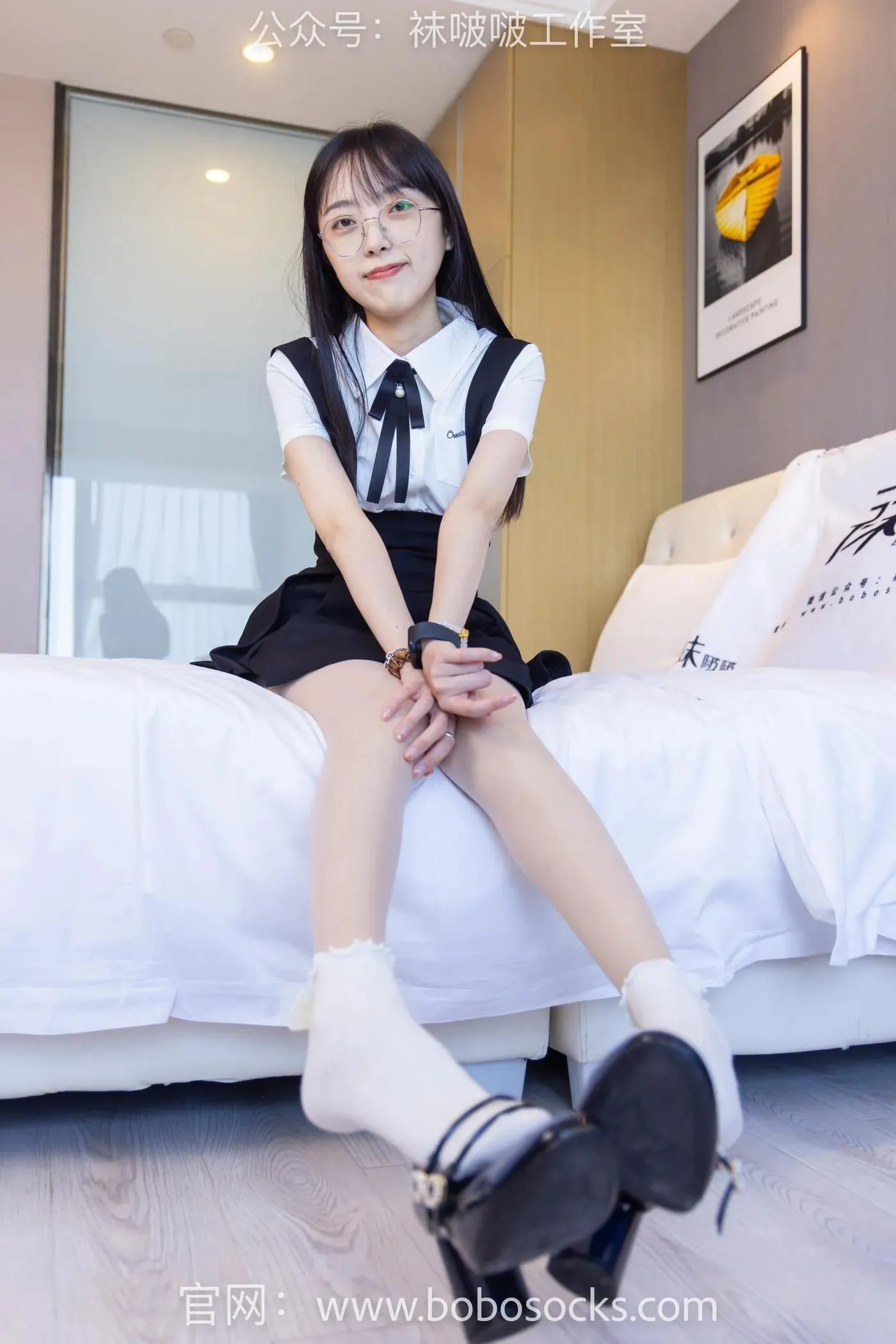 [BoBoSocks袜啵啵]NO.121 稚予-高跟鞋、白棉袜、肉丝 [138P]插图6